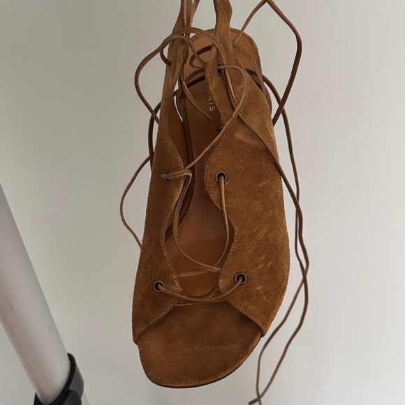 Yves Saint Laurent Tan Lace-Up Over the Knee Boots - Picture 3 of 14